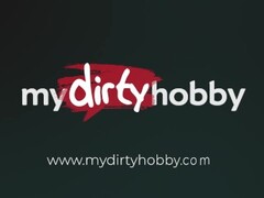MyDirtyHobby - Caught her co-worker masturbating and lend him a hand Thumb