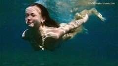 Sexy Hot Babe Swims in The Sea Like a Mermaid Thumb