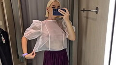 Let&#039_s try on transparent clothes, completely see-through. In the mall. See me in the fitting room Thumb