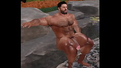 heyward, big mountain of a real man relaxing in nature Thumb