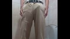 I pee in my slacks ready to wear to work. Thumb