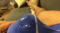 Soaking my trunks in precum while sexting Thumb