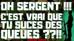 Un Militaire s&rsquo_en prend aux couilles d&rsquo_un sergent homosexuel. [ Audio porno Fran&ccedil_ais ] Thumb