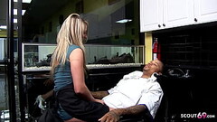 Skinny Teen Hairdresser Seduce Black Monster Cock to Fuck at work Thumb