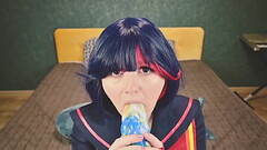 Ryuko Matoi was fucked by Naked Teacher in all holes until anal creampie - POV Cosplay Anime Spooky Boogie Thumb