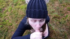 Outdoor sex with cute chubby girl Maja! Thumb