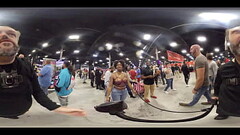 Amateur ebony convention attendee gives me body tour at EXXXotica NJ 2021 in 360 degree VR Thumb