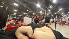 Stripper at EXXXotica NJ 2021 gives me a couch dance on a bed. Thumb