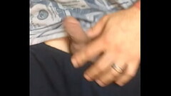 Pre-cum from big shot of Thumb