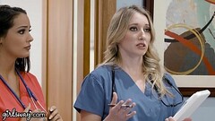 Girlsway Hot Rookie Nurse With Big Tits Has A Wet Pussy Formation With Her Superior Thumb